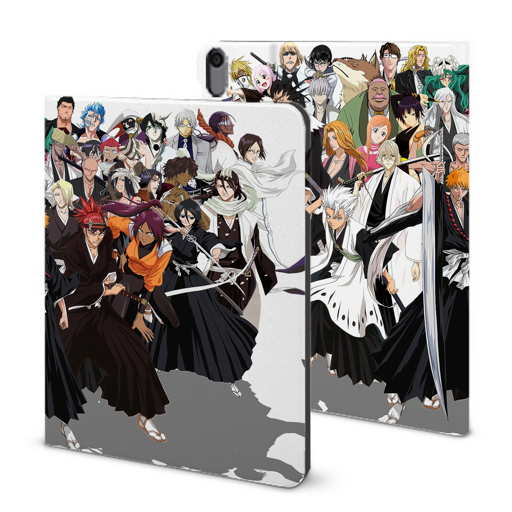 （画像用） ブリーチ BLEACH IPad ケース ブック型 PUレザー TPU 耐衝撃 軽量 薄型 ペン収納なし 全面保護 IPad 各モデル対応